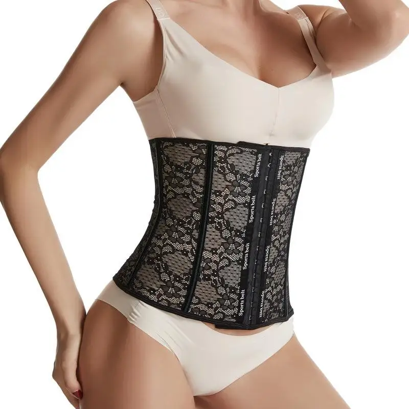 Breathable Thin Lace Compression Latex Waist Trainer Waist Support Belt For Women Shaper