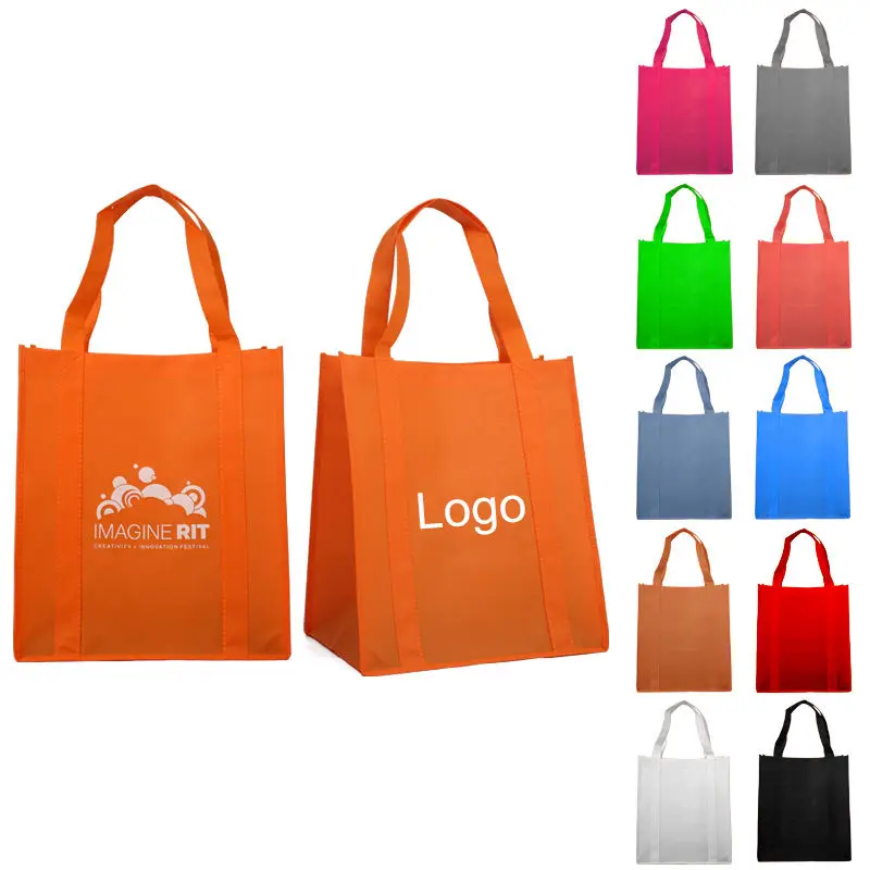 Golden Type PP Carry Bottom Gusseted Vest Polypropylene Lamination 80 Gsm Tote D Cut Non-Woven Nonwoven Shopping Bag