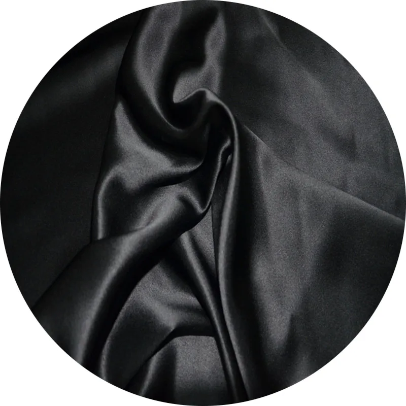 
19MM solid plain dyed pure color silk elastic stretch spandex satin fabric 