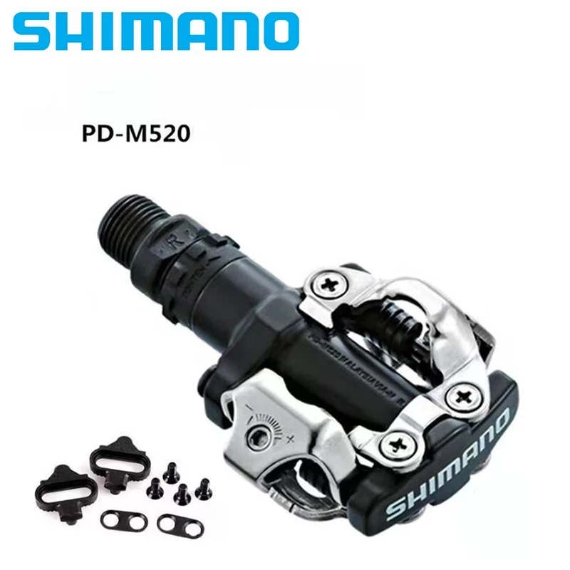 Shimano PD M520 Сверхлегкая велосипедная педаль из алюминиевого сплава с герметичным подшипником шипы MTB плоская BMX дорожного велосипеда