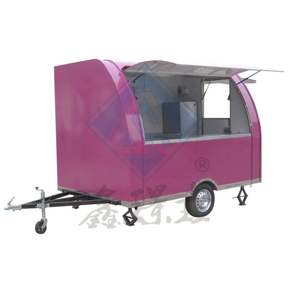 Large mobile kitchen fast food cart trailers food truck with full kitchen on wheels for sale