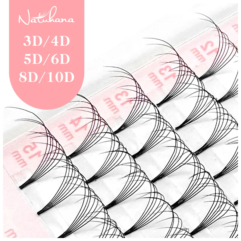 High Quality 3D ~10D Silk Mink Volume Lashes Eyelash Extensions For Korea Promade Volume