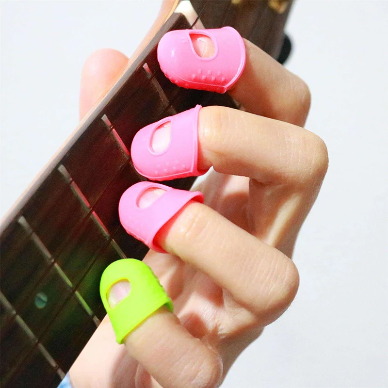 Rubber Glove Silicone Caps Finger Cover Protectors  Guitar Accessories