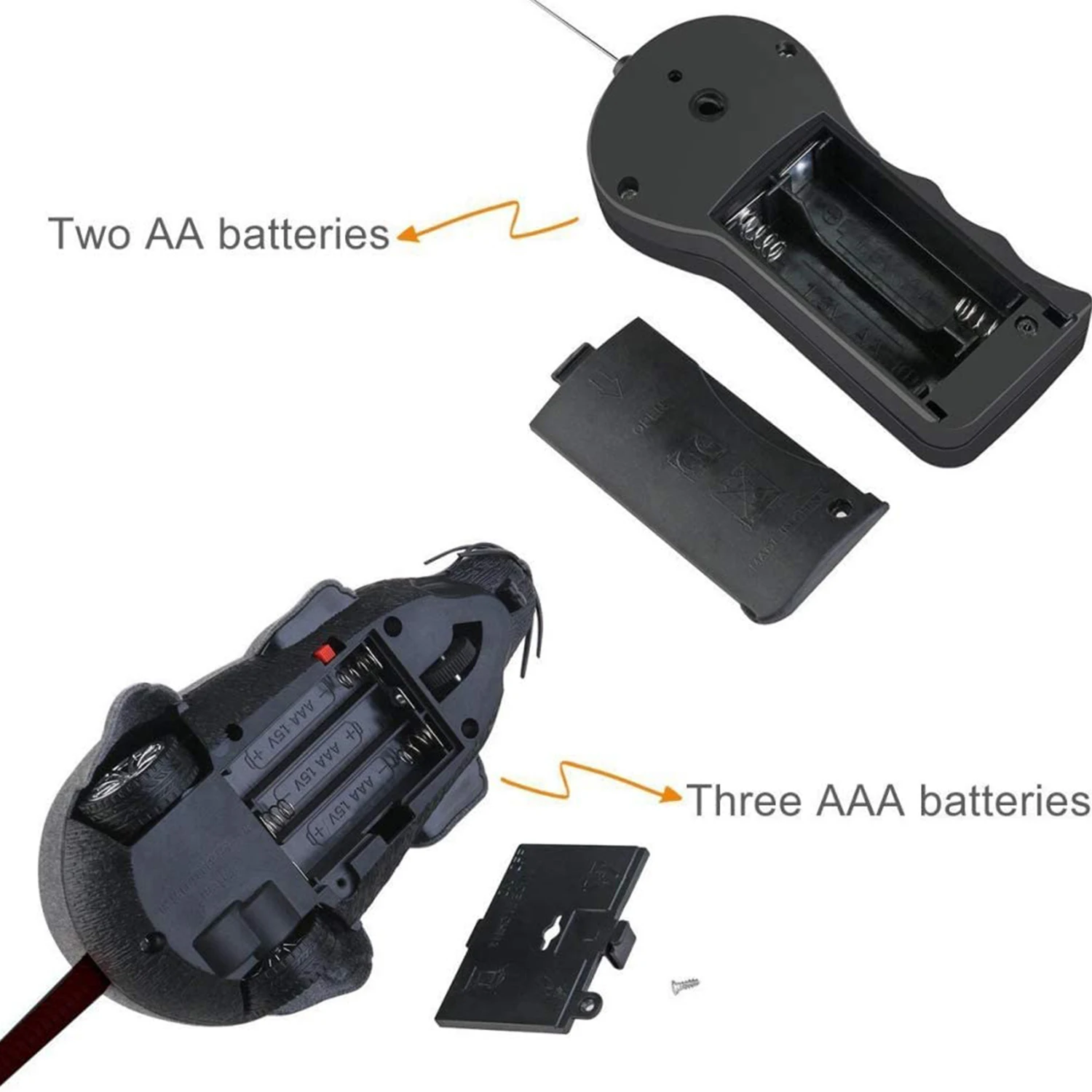 Electronic Remote Control Rat Kids RC Plush Rat Toy (Gray) Interactive Cat Toy