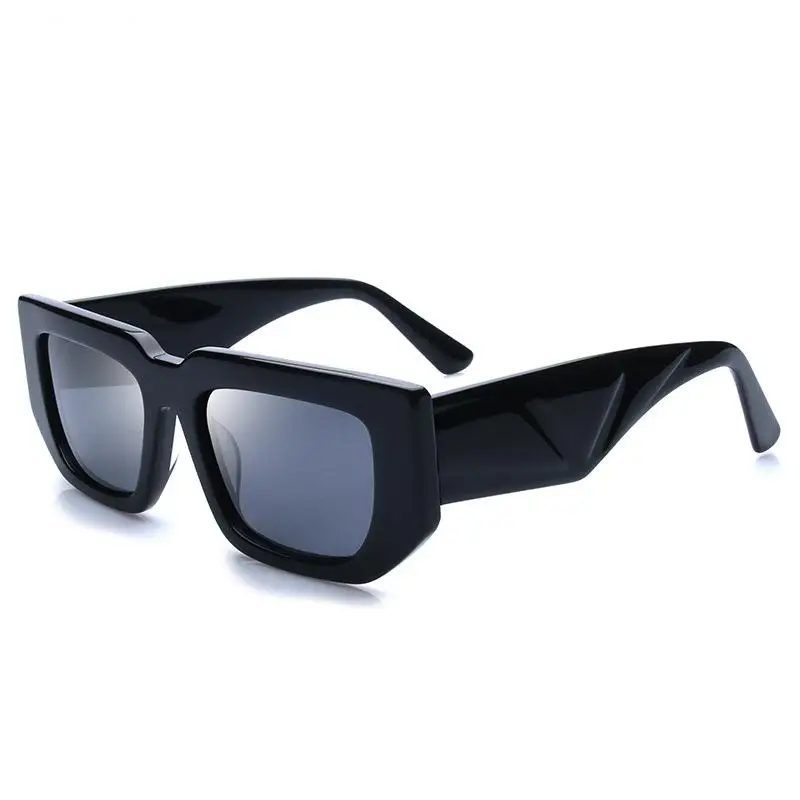Wholesale High Quality Latest Inspired Sunglasses Polarized Men Square Frame Classic Retro Acetate Sunglasses Thick 2024