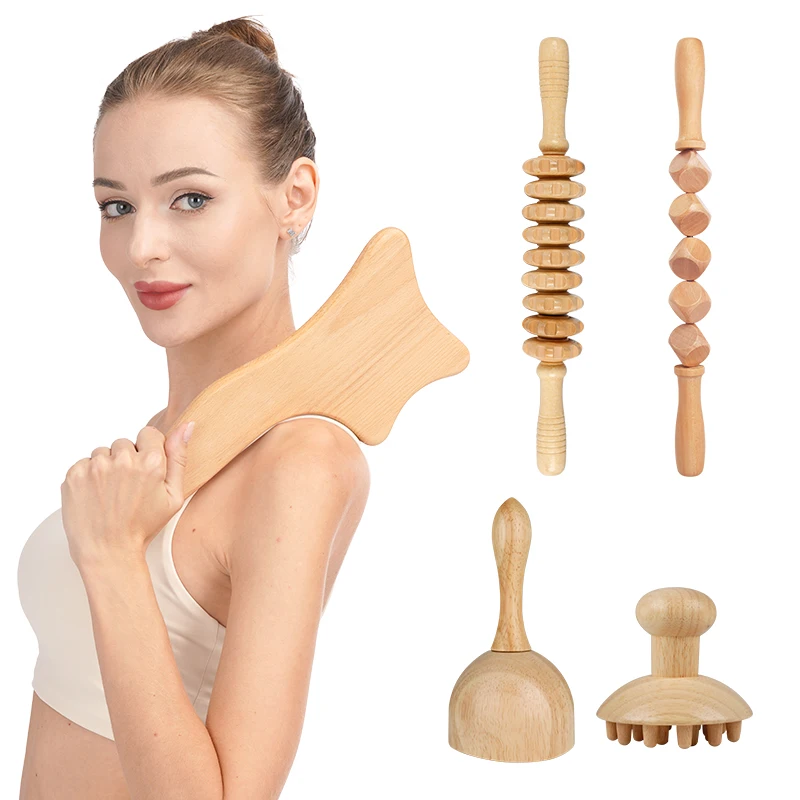 Wooden Relaxation Massager Wooden Pressure Point Massager Organic Wood Massage Implement