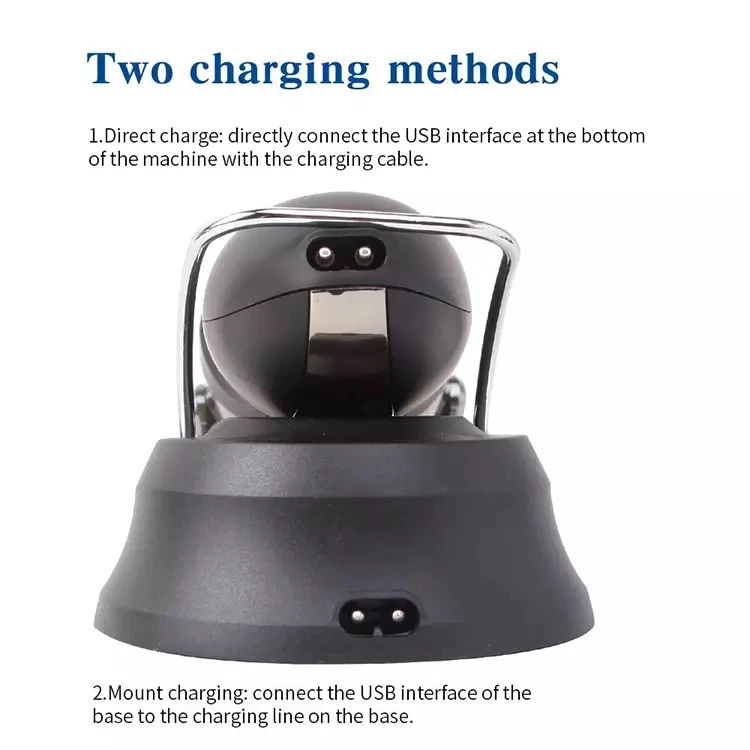 Safety Stainless Steel Rotary 3 Head Electric Shavers Men Waterproof Rechargeable Hair Shaving Machine