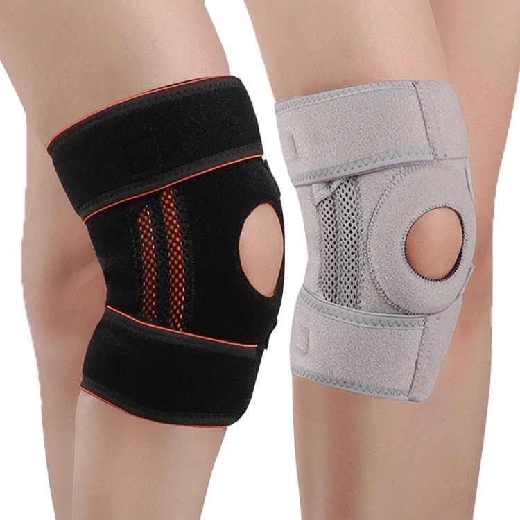 Sport Volleyball Orthopedic Knee Pain Relief Pads Compression Knee Support Brace with Side Stabilizer