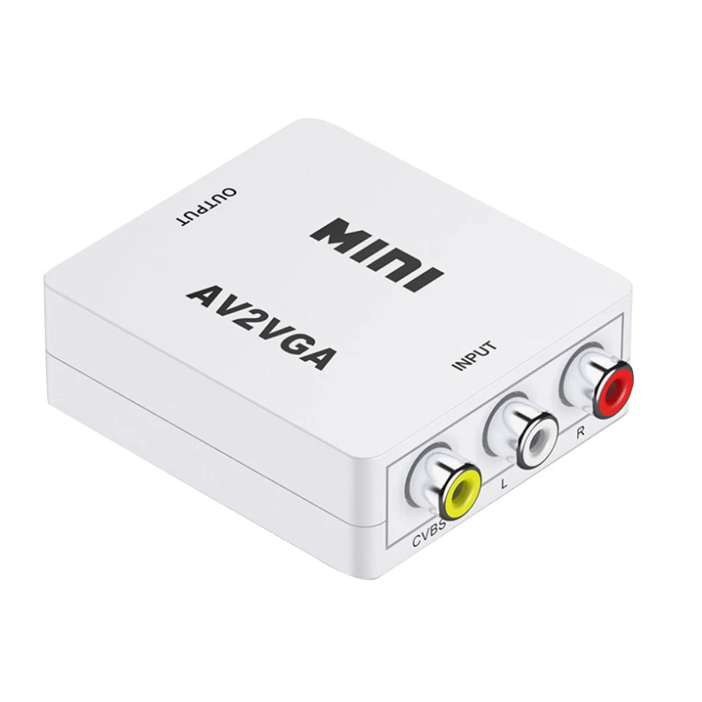 Factory Price Portable White Black Box HDMI2AV OEM 1080P HD HDMI/VGA/AV Converter for HDMI VGA2HDMI Video Converter