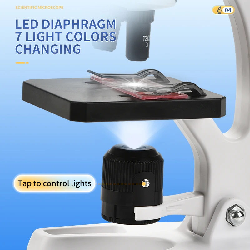 New Product Children Early Educational Toy 1200X Biological Science Microscope Toys Beginner Microscope Toy