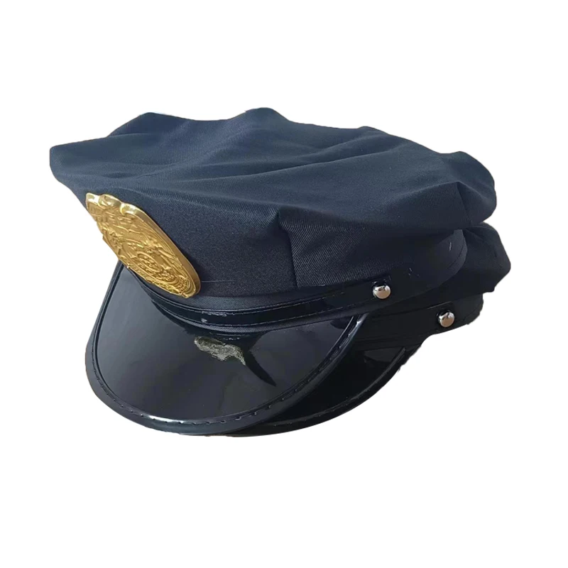 2023 New Uniform Hat Black Men&Women Custom Hats City Guard Security Officer Hat with Logo