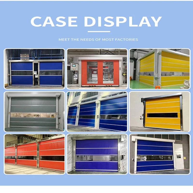 Industrial Automatic Workshop PVC Curtain Transparent Plastic Sliding Door Plastic Roll up Door Plastic Roller Shutter Door