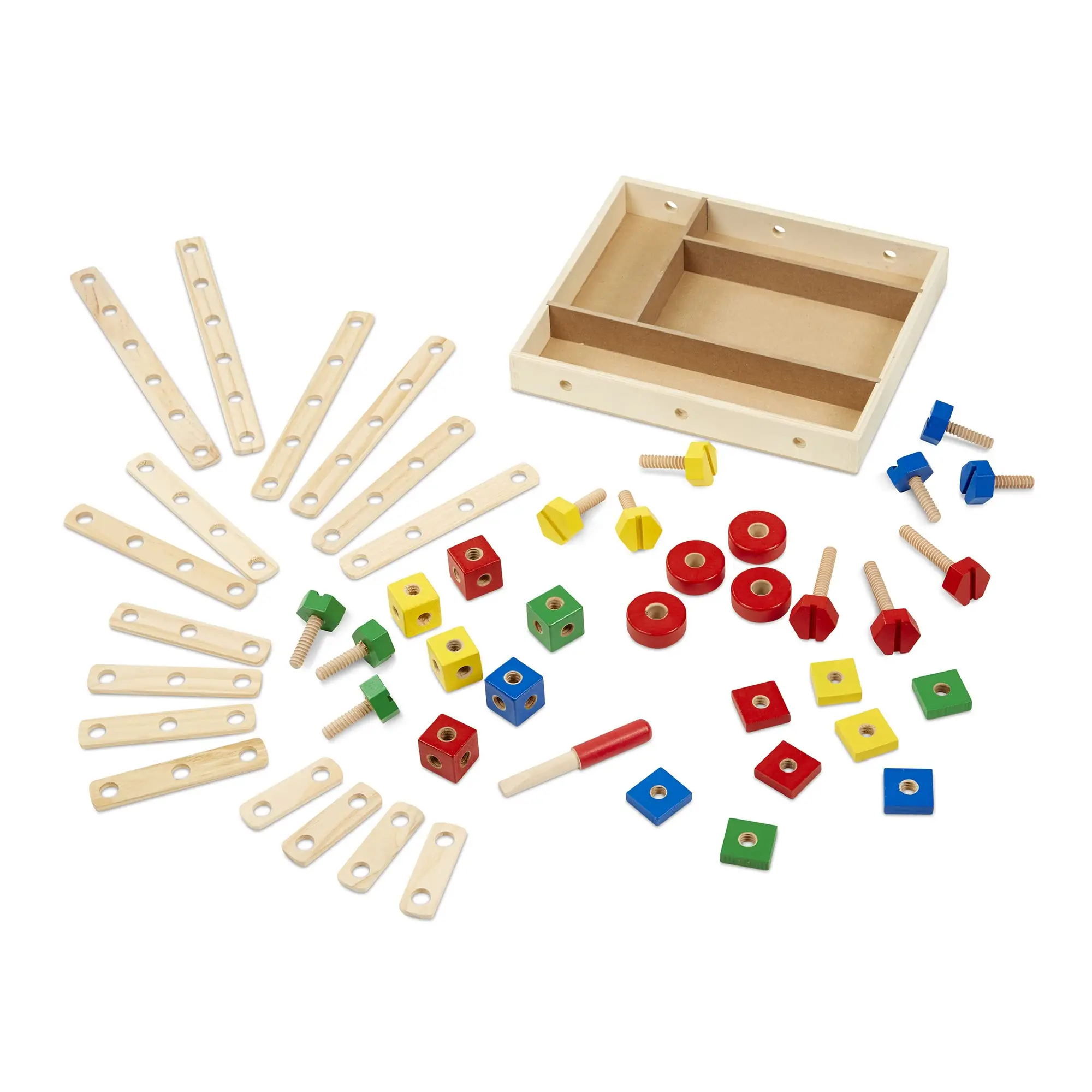 WANHUA Wooden  Educational Puzzle Gam Wooden Construction Building Set in a Box (48 pcs)  for kids