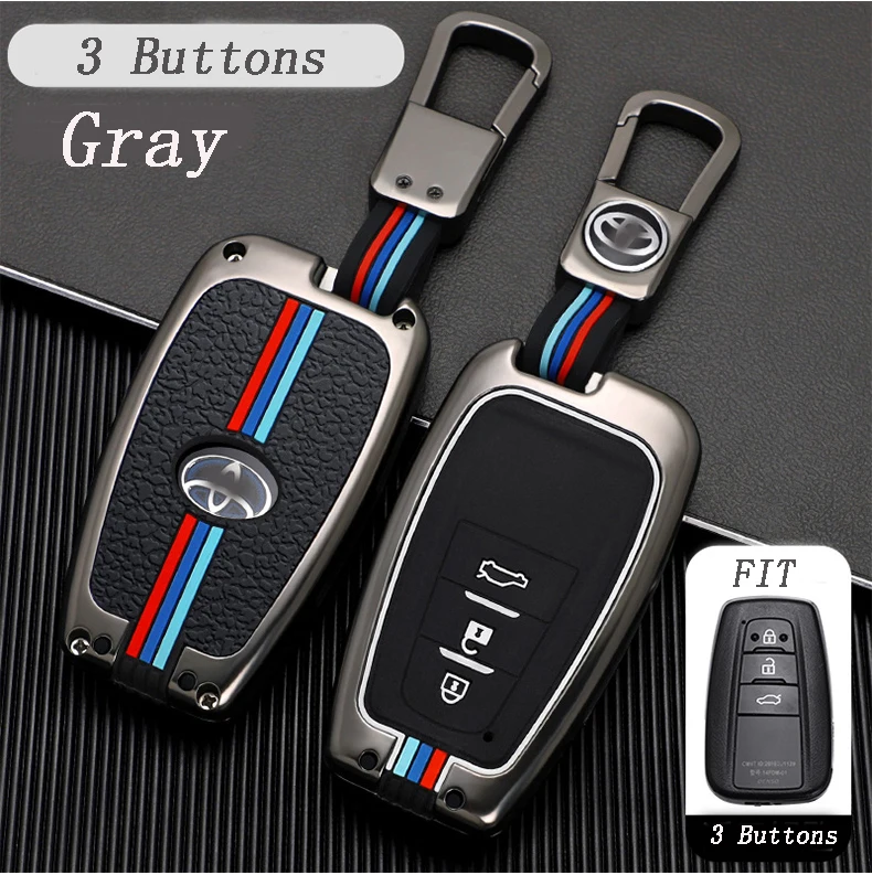 High Quality Zinc Alloy Car Key Case Cover For Toyota Camry Rav4 Highlander Avalon Corolla Protect Shell Accessories Car Styling