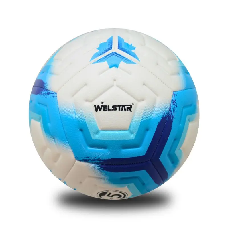 Футбольный мяч из кожи 12 панелей с тиснением принтом ПВХ лучшая тренировочная машина сшитая для логотипа футбольный Размер 5