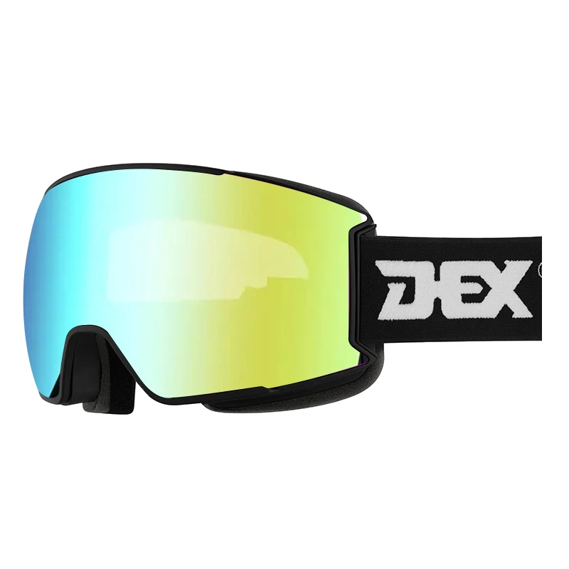 DEX Sports Industry Custom logo Detachable lens design ski goggles otg anti fog snow boarding goggles customizable ski goggles