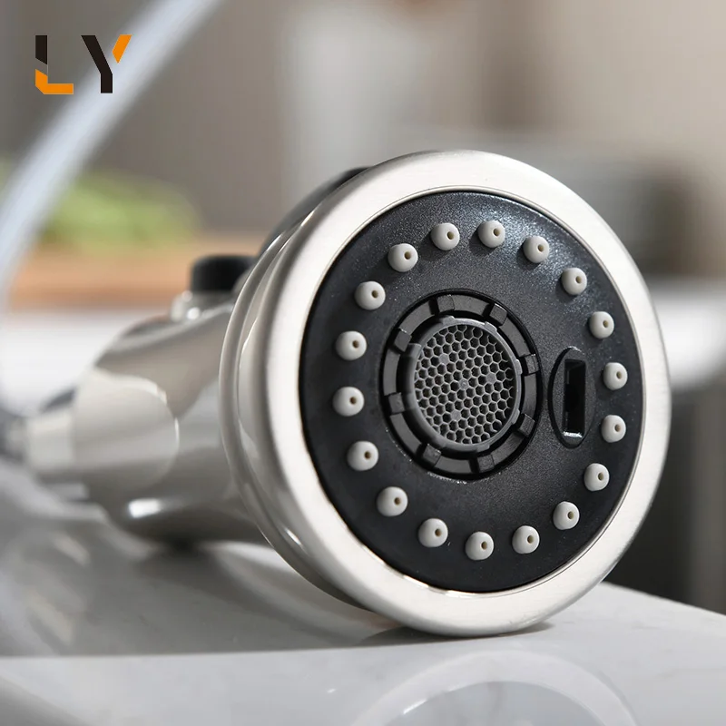 Luxury Home Kitchen Hardware Single Handle Pull Kitchen Sink Nozzle Tap Faucet