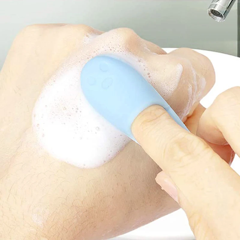 Face Exfoliator Blackhead Acne Pore Finger Brush Face Pore Cleaner Finger Brush Face Wash Brush for Deep Cleaning Skin Care