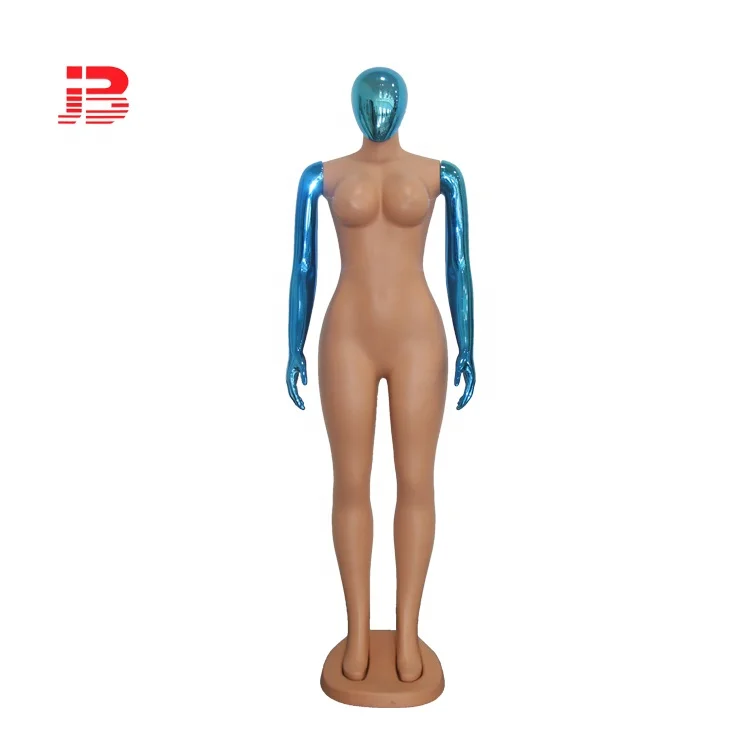 Fashion style chrome female mannequin full body standing mannequin for cloths display