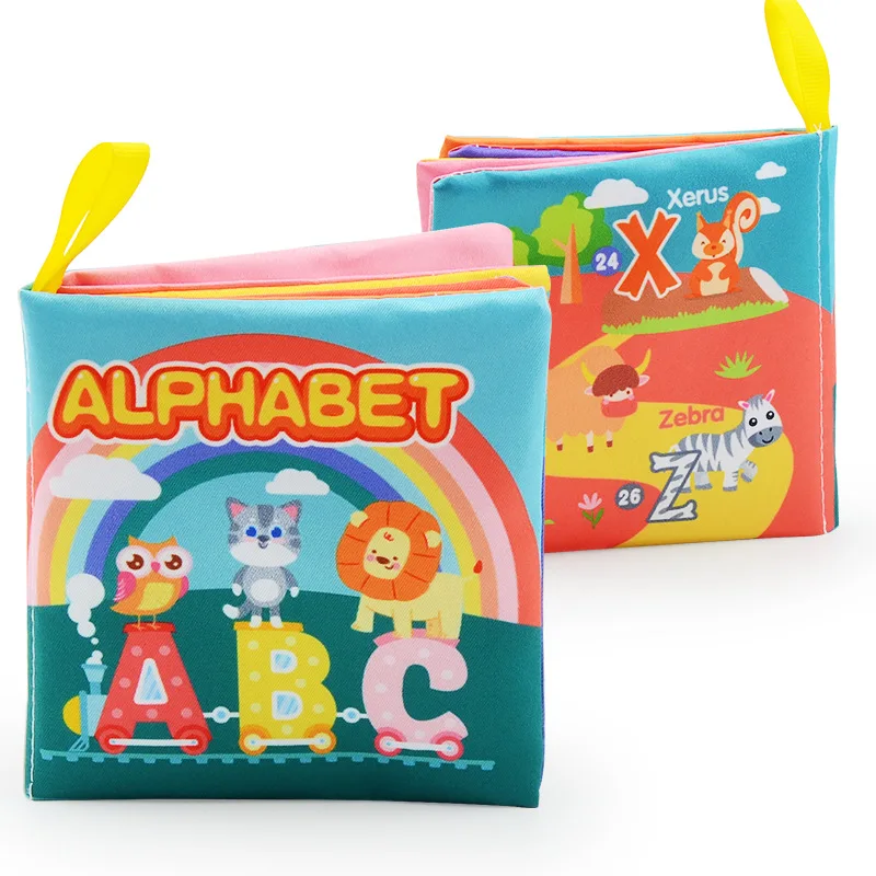 Baby Cloth Book Preschool Education Soft Chewable Durable Classic Cognitive Training Color English Version Touch Cloth Book