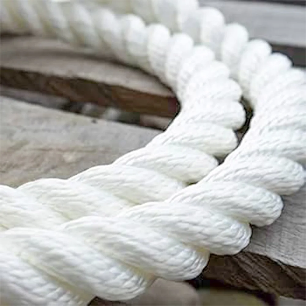 Factory Direct Sale Plastic Nylon Twist 3 4Strands PP Rope PE Rope for Packing and Marine Fishing