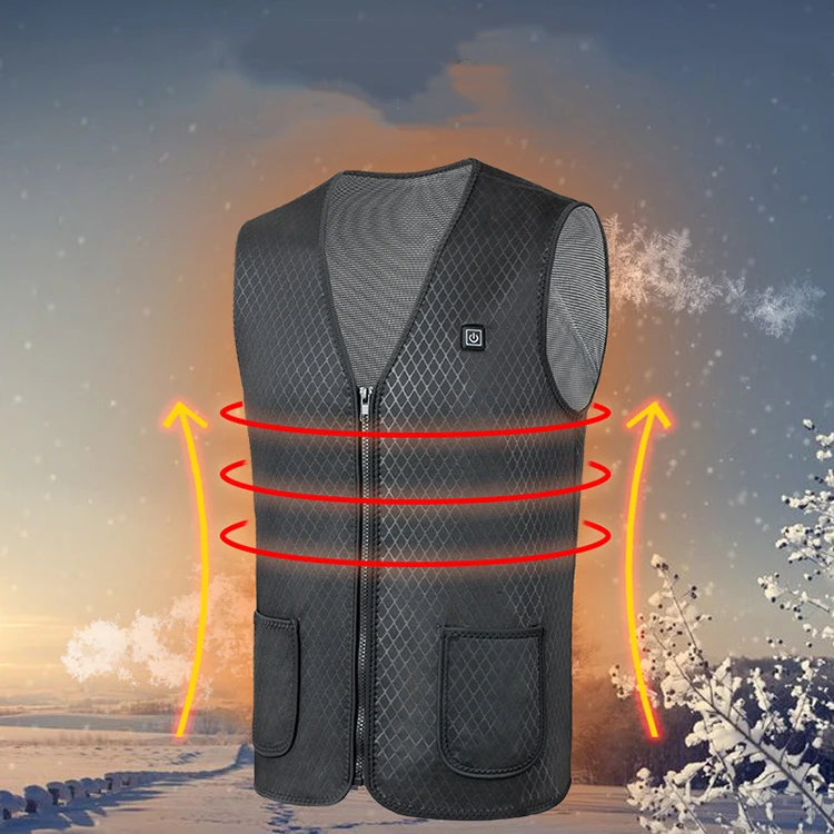 Intelligent Magnetic Theraphy Heating Vest Usb 8 Areas Heated Jacket Neoprene Unisex Warming Power