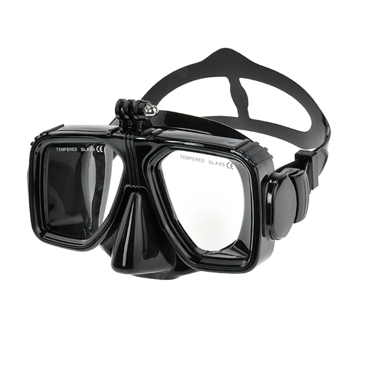 Adult Custom Logo Diving Mask Go pro Camera Bracket Scuba Anti Fog Goggles and Snorkeling Mask