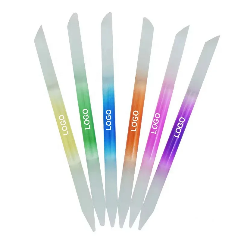 Пользовательский стеклянный Толкатель для кутикулы Двусторонняя маникюрная палочка удаления стеклянная пилка ногтей