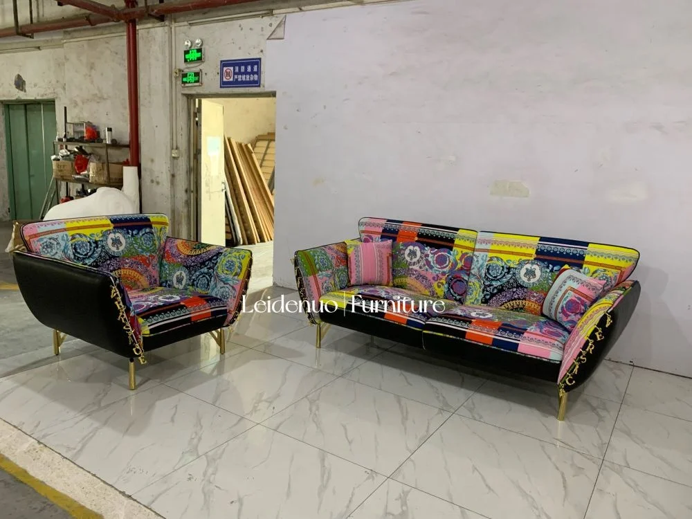 Latest popular luxury leather Italian sofa set home furniture living room sofa