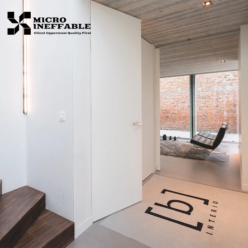 Factory Price European Style Modern Solid Interior Bedroom Door Wooden Frameless Door