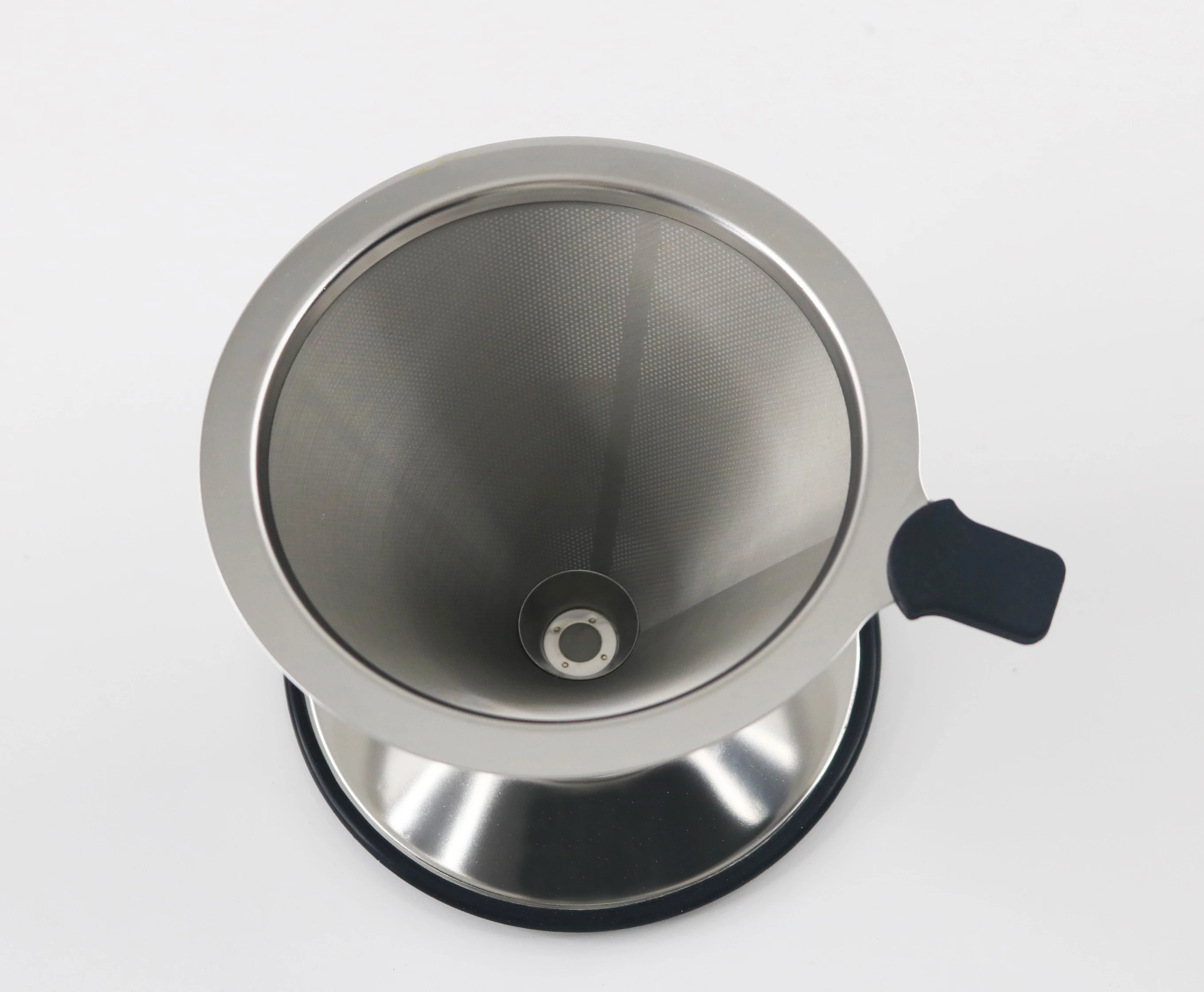 Pour Over Coffee Dripper Reusable Double Mesh Paperless Manual Coffee Maker Stainless Steel Coffee Filter