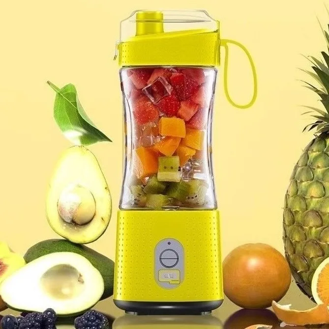 Customized 380Ml Mini Fruit  Juicer Usb Rechargeable  Fruit Cup Blender   Machine Portable Strong Power Juicer