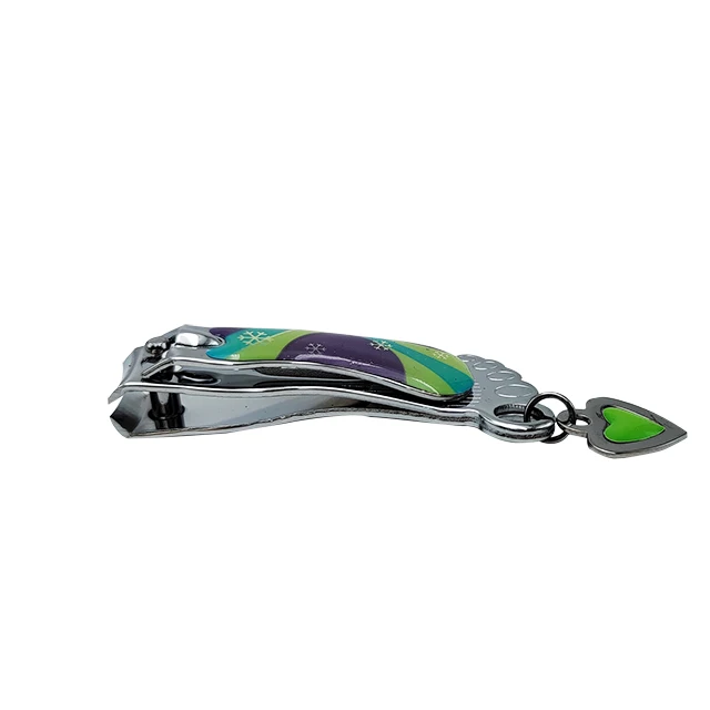 Portable the best mini silver carbon steel cute keychains fingernail cutter clippers with file