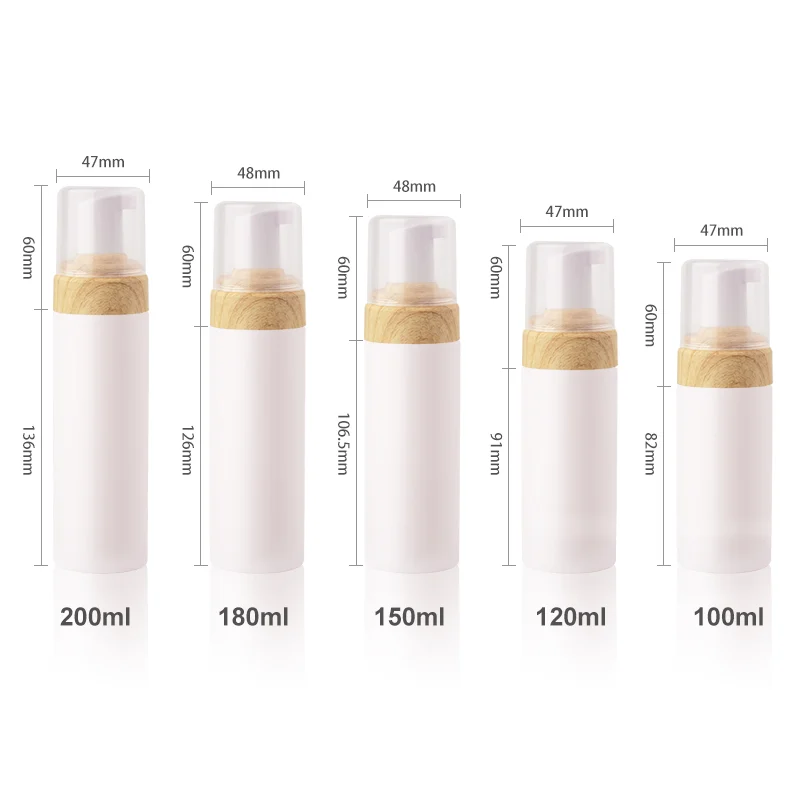 plastic pp foam pump dispenser customized cosmetic foam pump face wash facial foam cleanser bottle