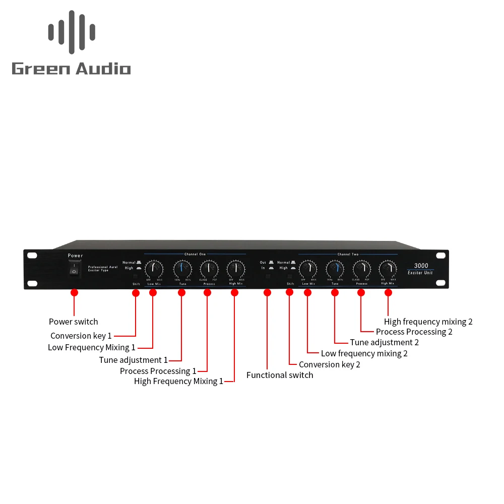 GAX-3000 звук аудио Exciter процессор динамик управление Профессиональное аудио процессор этап аудио оборудование