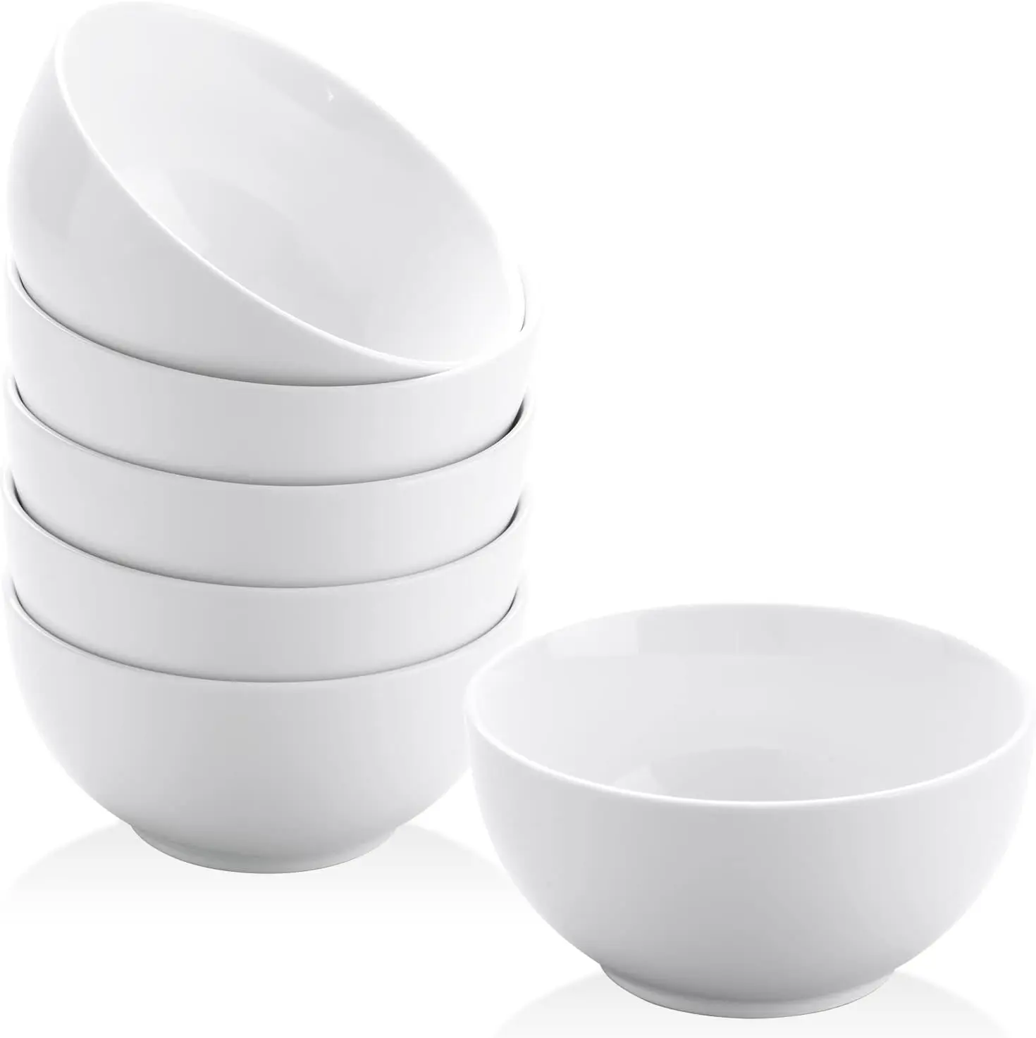 Factory custom logo Nordic white ceramic popcorn bowl 4/4.5/5/6/7/8/9 inch Porcelain Bowl Set