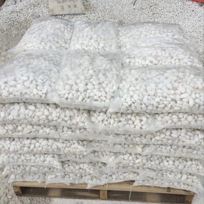 natural marble stone pebbles snow white stone garden finishing for pool