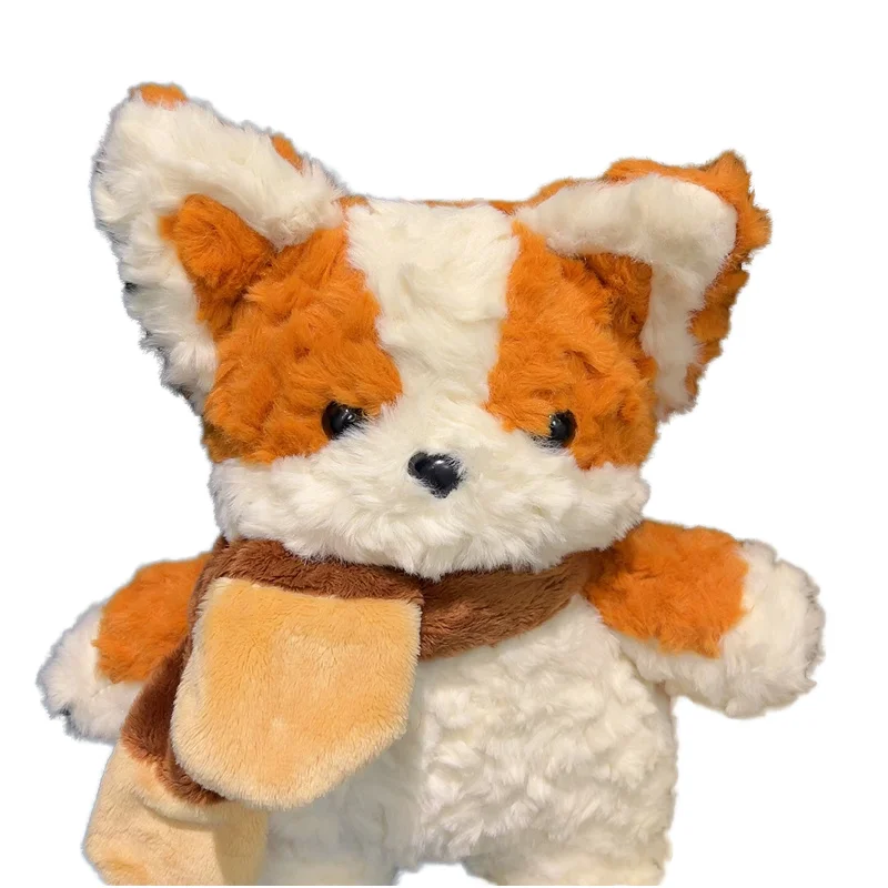 Cute Little Sleep Coax Pillow Toy Birthday Gift Men Women Stuffed PP Filling Material Scarf Repair Design  Koji Dog Plush Doll