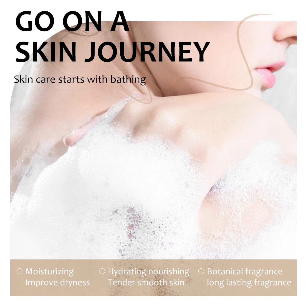 Private Label Shower GEL OEM MOOYAM Whitening Moisturizing Soft Silky Remove Wrinkles Soften Cuticle Milk Scrub Shower GEL