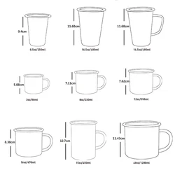 Vintage Souvenir Enamel Coffee Cup Enamelware Custom Enamel Camping Campfire Mug Retro Mug Wholesale