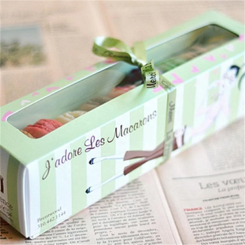clear customized plastic packaging macaron box