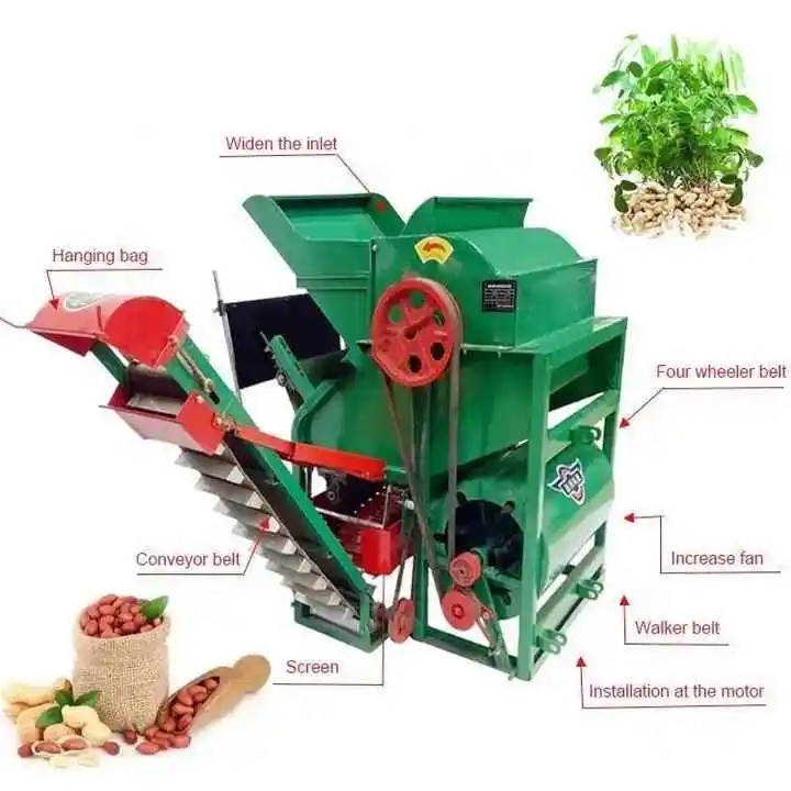 Africa Diesel Peanut Thresher Harvester/ Agricultural Groundnut Harvester/ Farm Diesel Peanut Thresher Machine