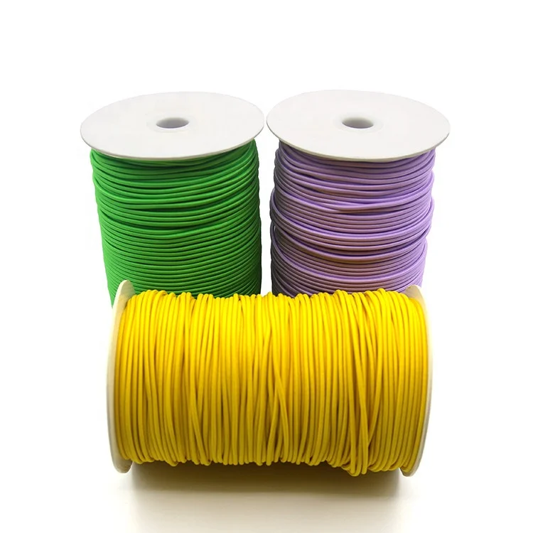 2mm Garment Accessories Latex Cord Elastic String Round Rope Round Elastic Cord