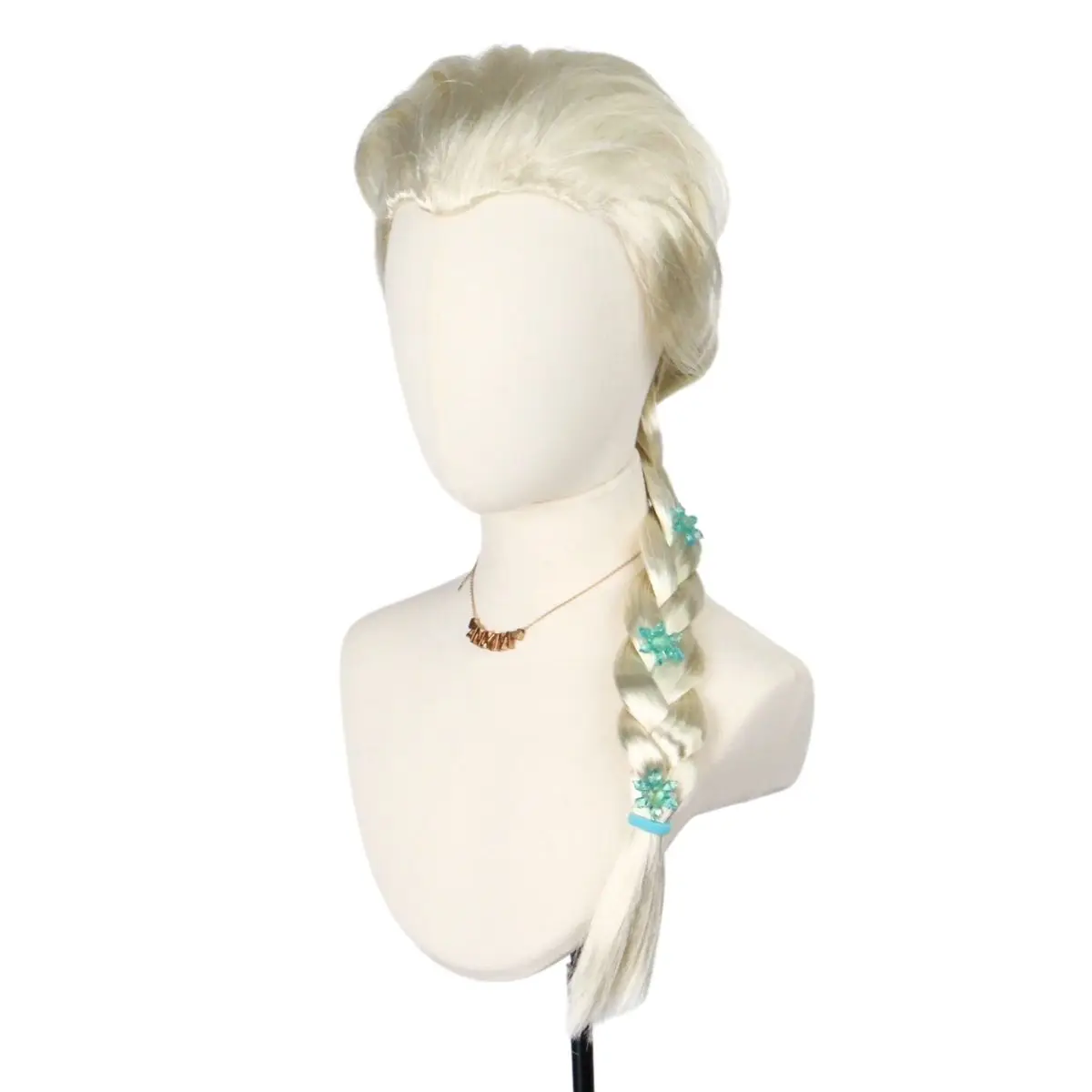 Anxin Factory Price  Fancy Party Anime Braiding Hair Anime Frozen Cosplay Hair Wigs For Girls
