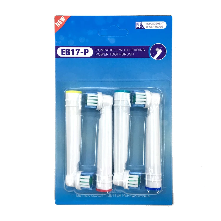  Сменные насадки для зубной щетки совместимые с дизайном oral b - Double Clean комплект из 4 насадок
