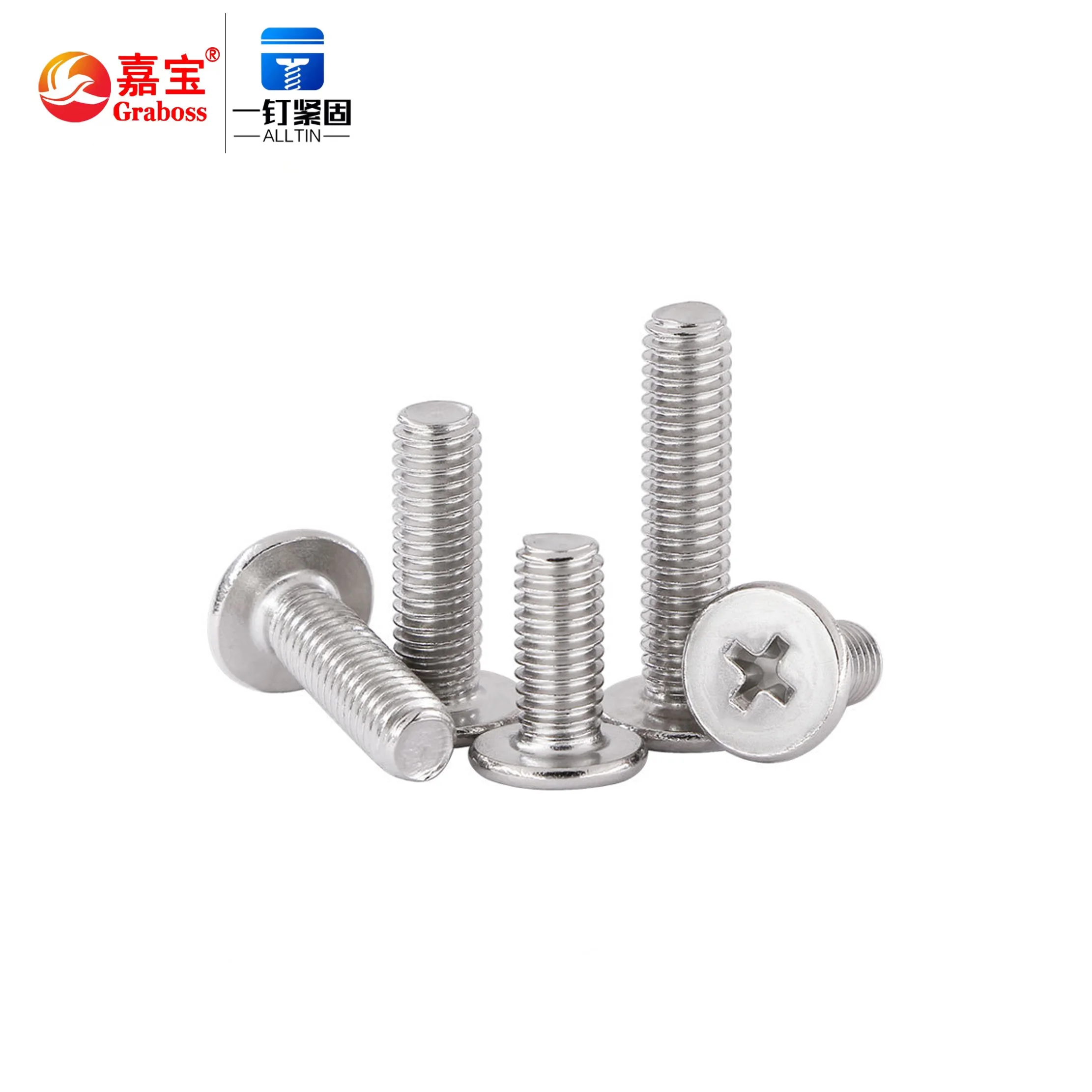 Stainless Steel M2 M2.5 M3 M4 M5 M6 M8 Phillips Thin Flat Head Laptop Screw Wafer Ultra Low Head Screw