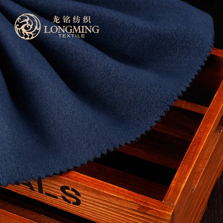 Wholesale price PVE polyester viscose elastane double face brush woolen fabric for coat