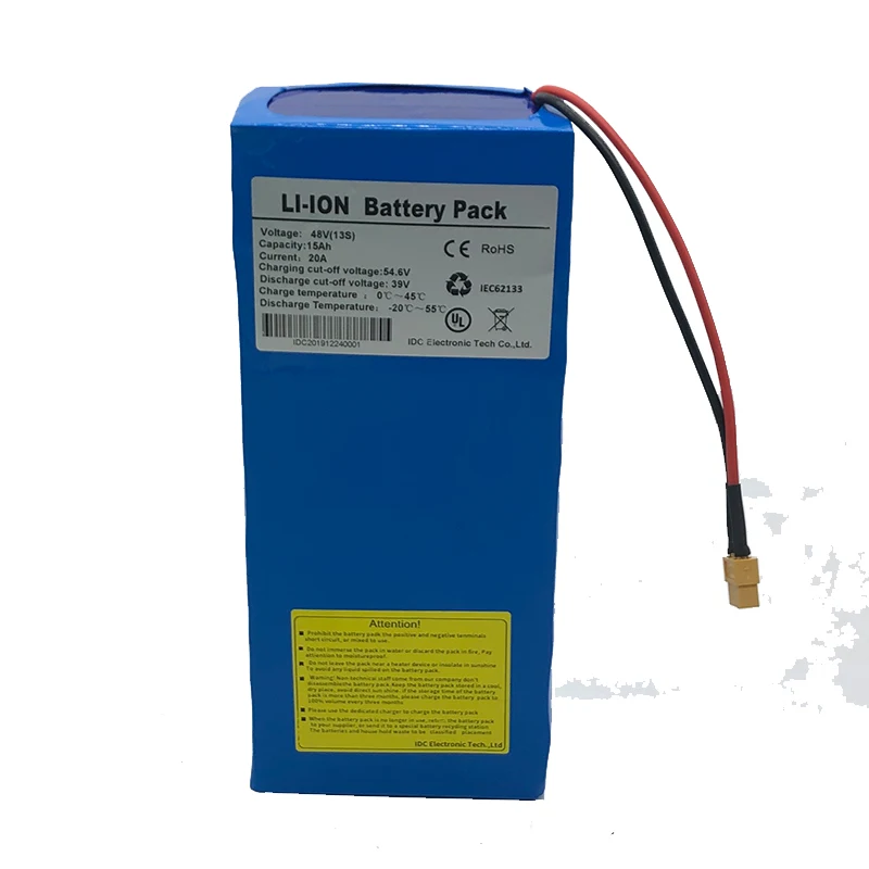 Аккумулятор литий-ионный для электровелосипеда 48 В 15 Ач 18650