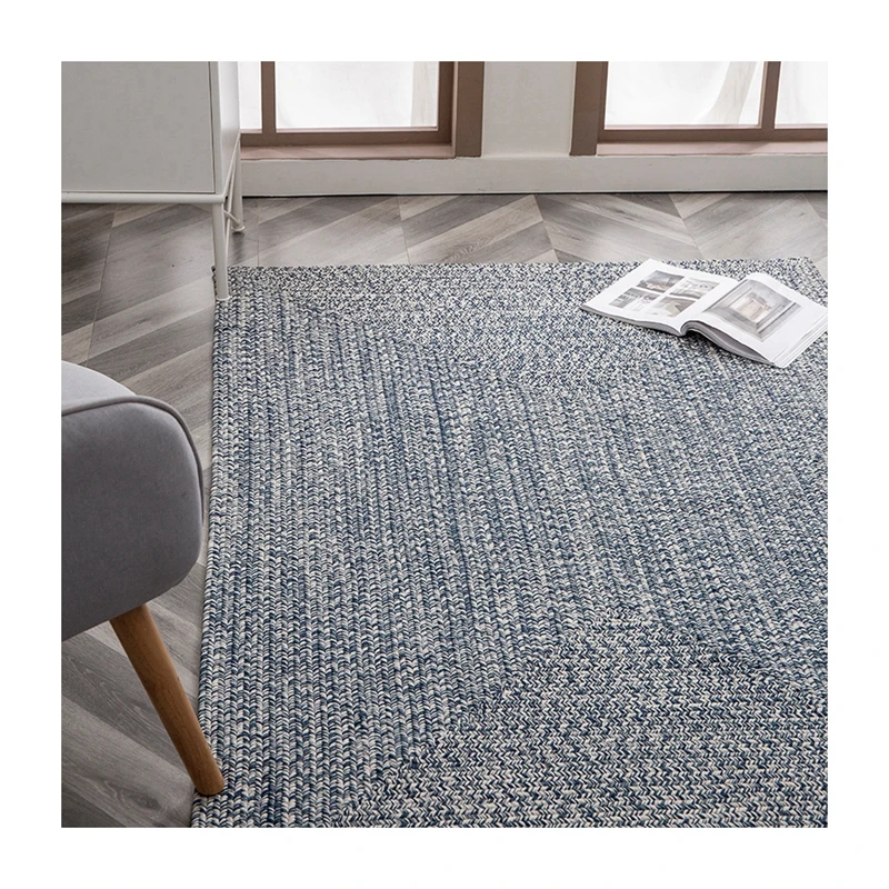 PP braided woven outdoor floor rugs mats carpets for patio outdoor furniture