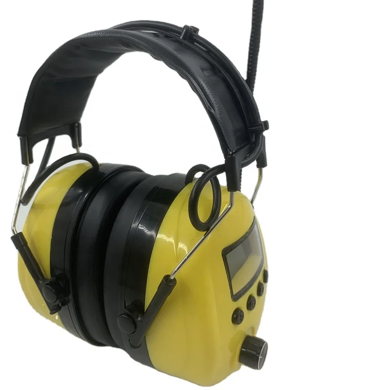 Wholesale Sound Proof Radio Digital Earmuffs Am/ Fm Portable  Electronic  Ear Muffs Hearing Protection headphone for working